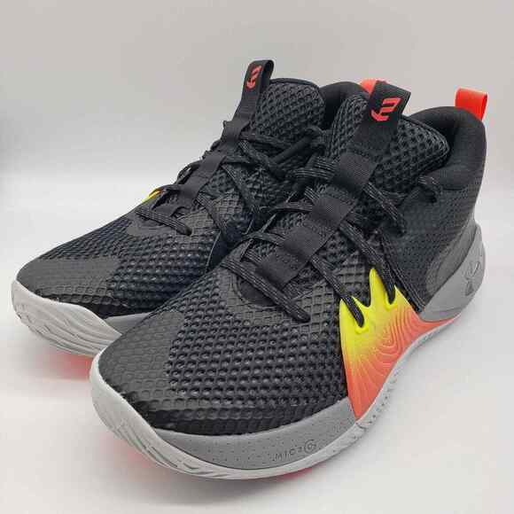 Under Armour Embiid One Black Grey Men\'s Sneakers 3023086-001 Size 12 NEW main image 12